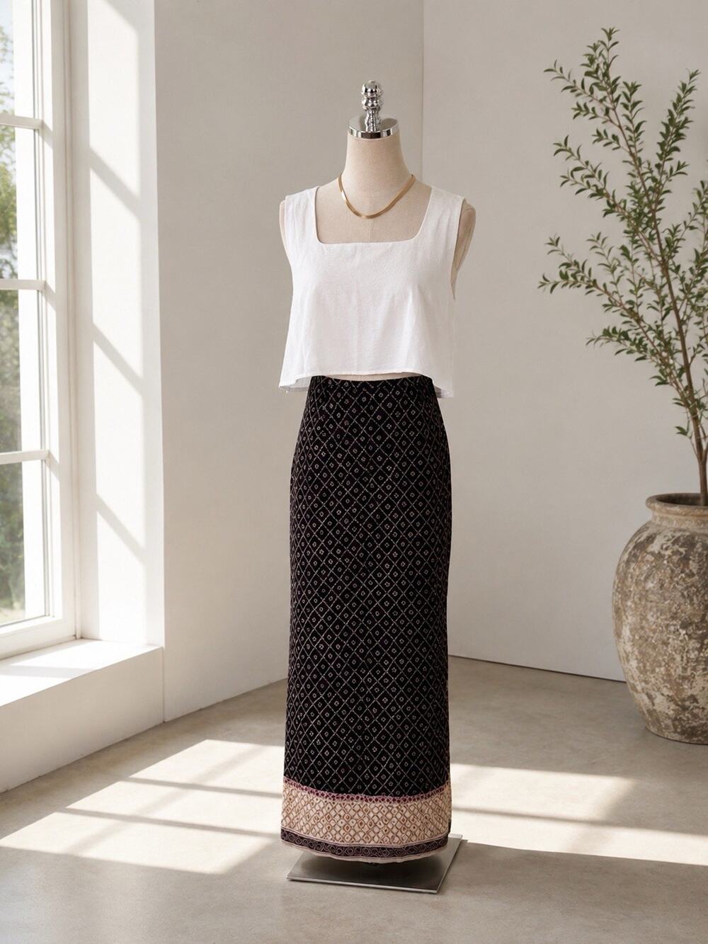 Vintage 90s Anne Taylor Silk Maxi Skirt Size 6 High Waist Boho Lined Midi Long